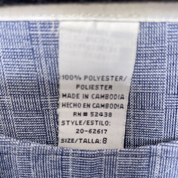 Sag Harbor Vintage Blazer Blue Striped Size 8 Women with Tank and Shoulder pads - Picture 6 of 16